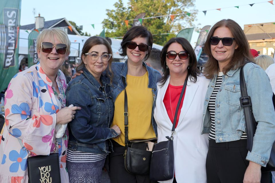 Fiona Crowley, left, Aine O'Donoghue, Breda Ní Shúilleabháin, Ciara Ní Shúilleabháin and Sinead O'Sullivan at  Ireland BikeFest on the grounds of The Gleneagle Hotel. Photo by Valerie O'Sullivan.