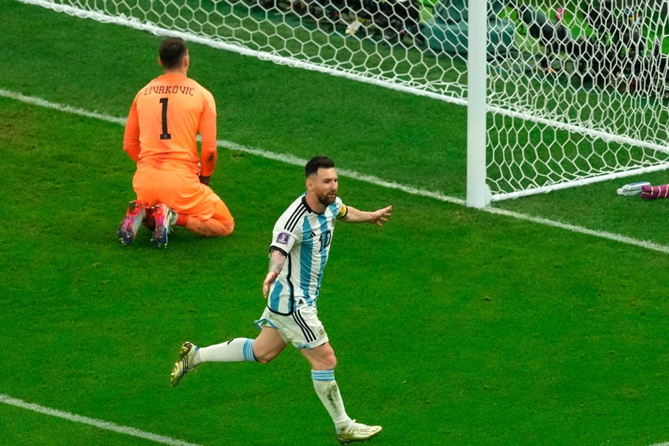 Argentinas Lionel Messi Controls Ball During Editorial Stock Photo