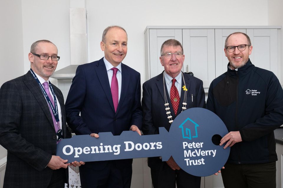 Centenary House in Charleville, a former school which has been converted to social housing apartments by the Peter McVerry Trust, has been opened officially by Tánaiste Micheál Martin. Photo: Laura Hally