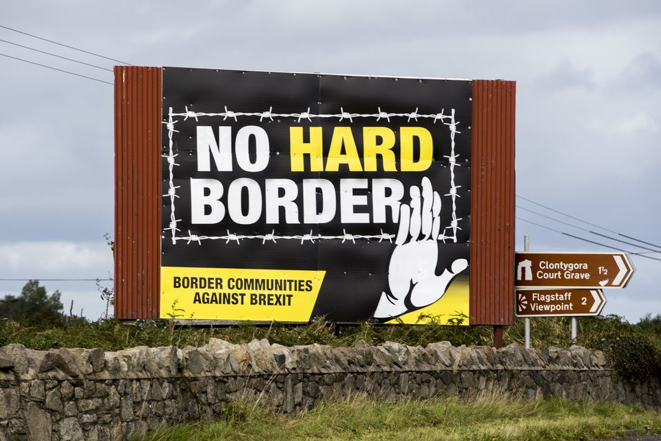 A Borders Communities Against Brexit sign (Liam McBurney/PA)