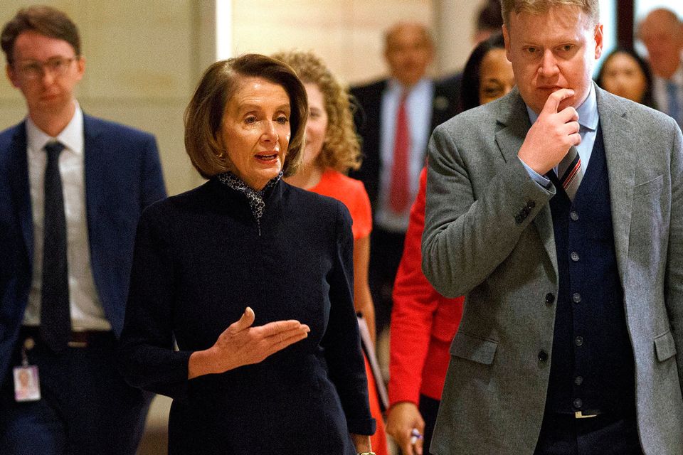 Symbolic: House Minority Leader Nancy Pelosi arrives for a briefing on the death of Saudi journalist Jamal Khashoggi on Capitol Hill. Photo: REUTERS/Joshua Roberts