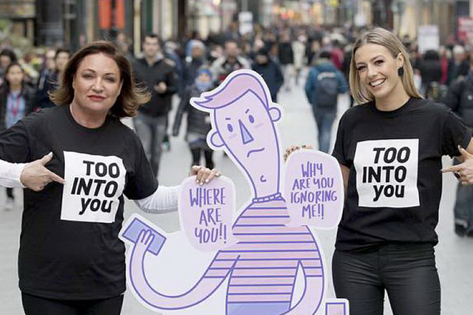 Norah Casey and Bláthnaid Treacy at the launch of the #TooIntoYou campaign
Photo: Paul Sharp/SHARPPIX