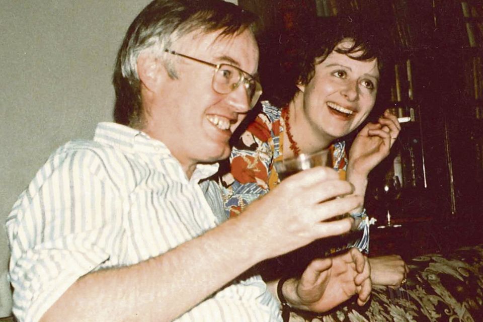 BEFORE THE FALLS: Top, Richard and Mary enjoying a drink together in 1979