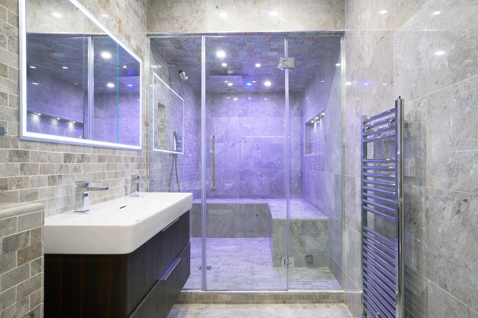 A steam room