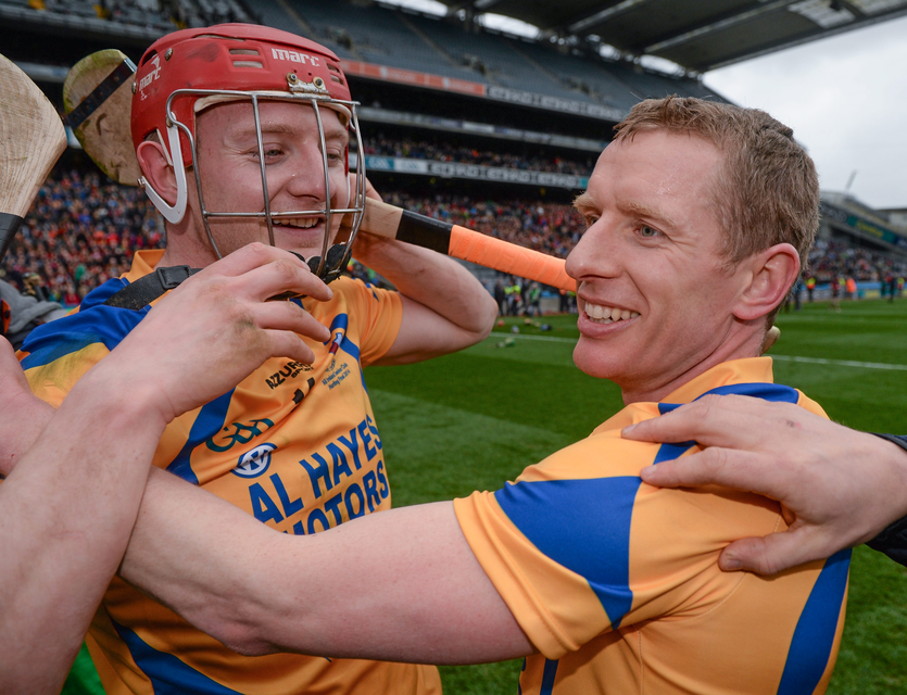 Portumna's Ollie, right, and Joe Canning following their victory.