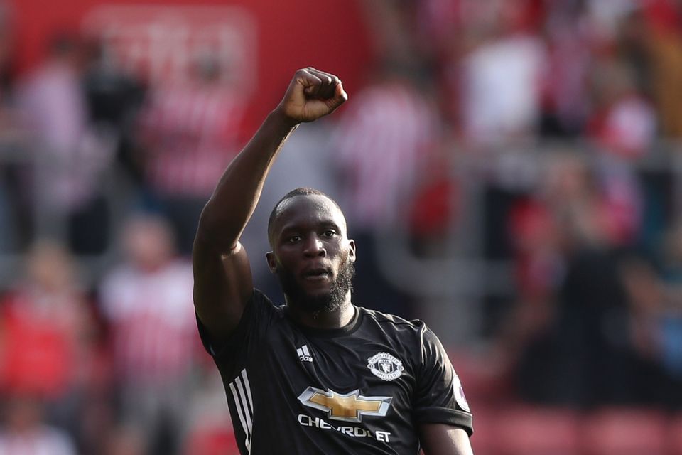 Manchester United's Romelu Lukaku reacts after the final whistle during the Premier League match at St Mary's