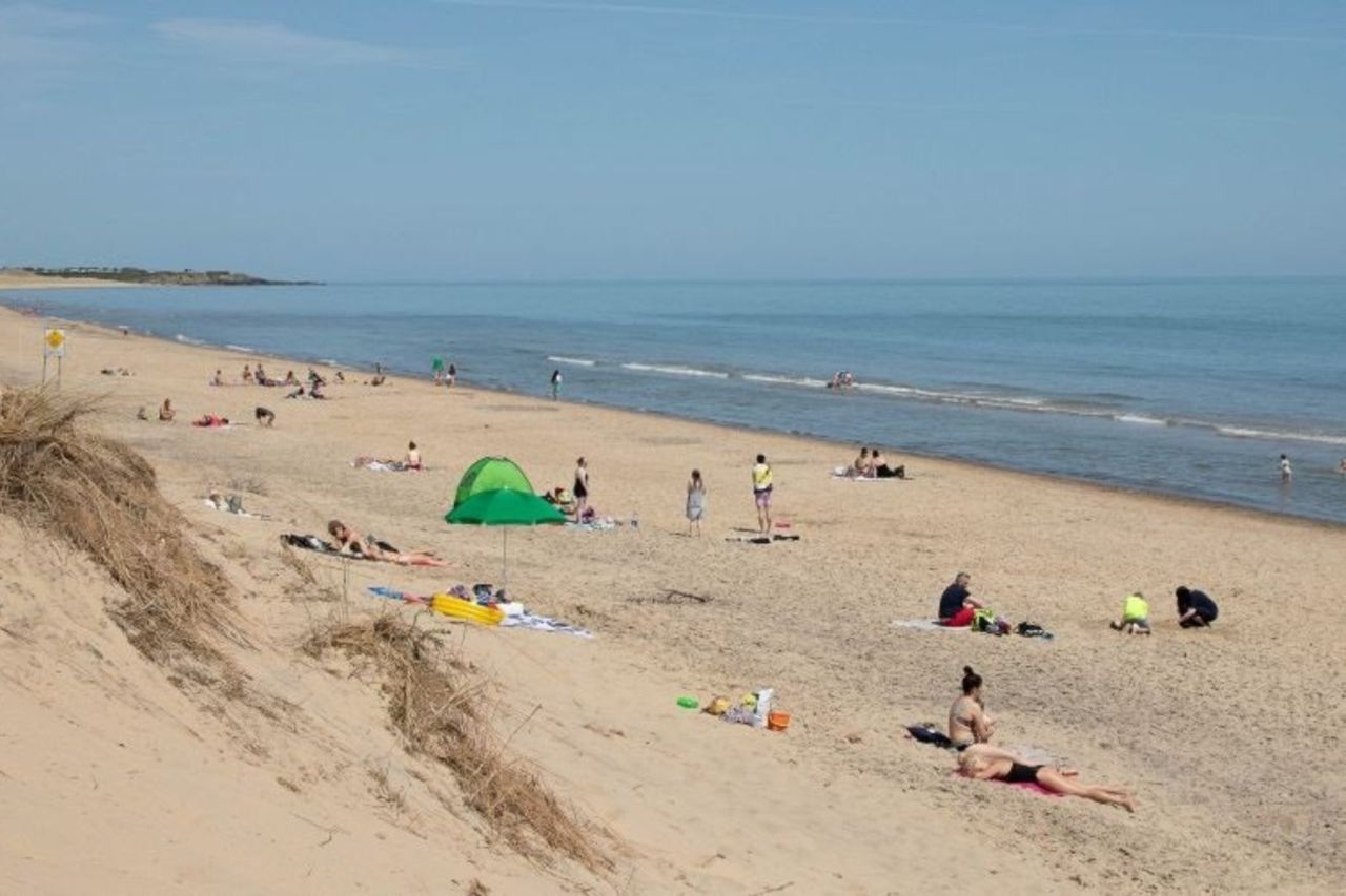 Male Dip in the Nip at Brittas Bay beach Irish Independent