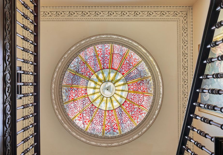 The stained glass dome