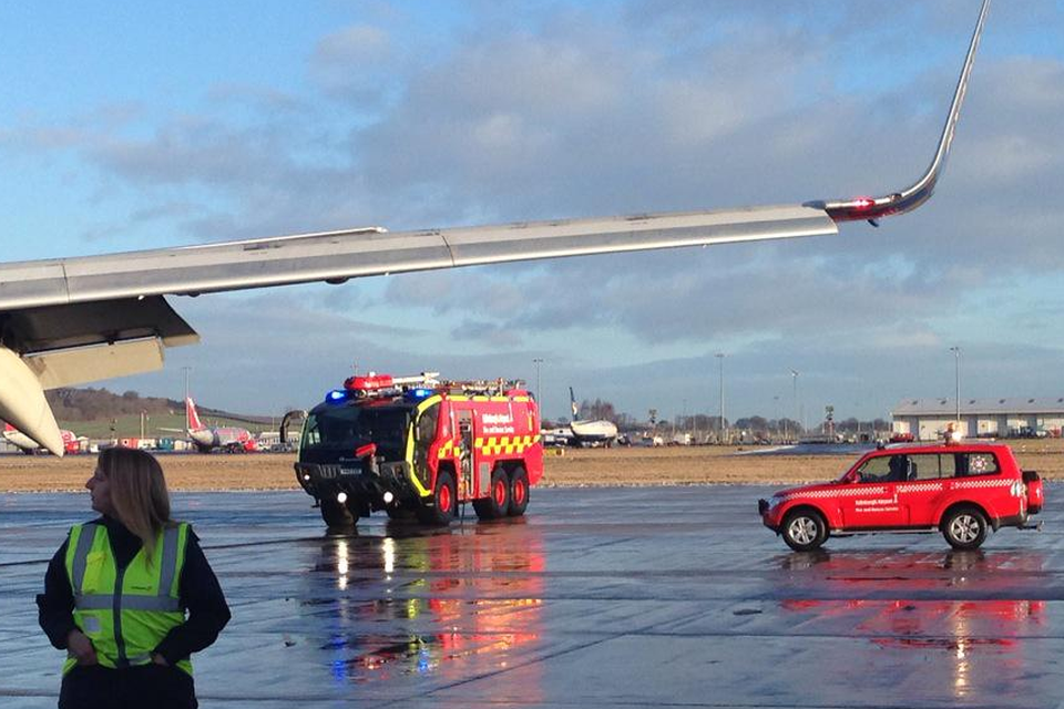 The scene at Edinburgh airport this morning. Photo: Rami Okasha