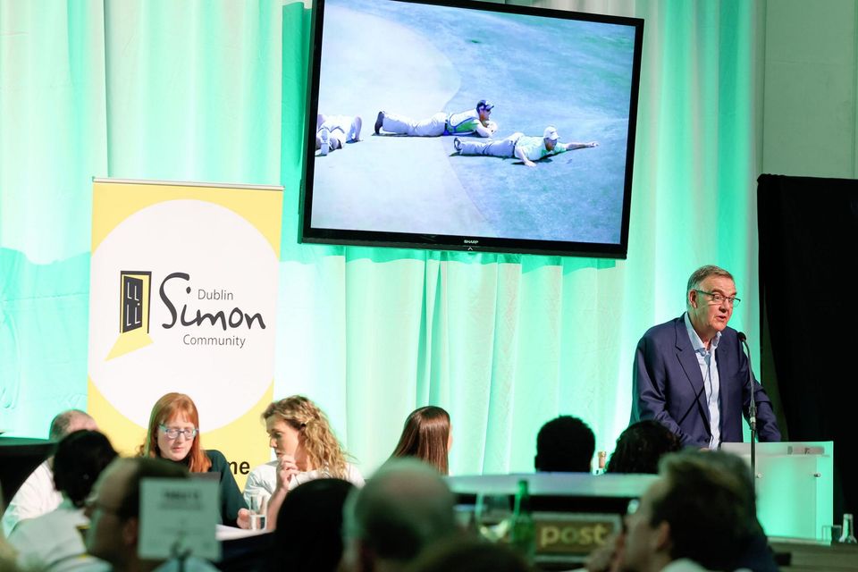 RTÉ's Bryan Dobson at the Business Journalists Association of Ireland (BJAI) annual Corporate Challenge quiz which raised over €37,000 for the Dublin Simon Community.