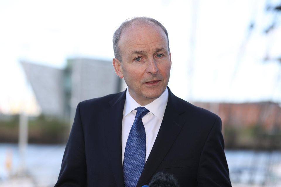 Tánaiste Micheal Martin spoke favourably about reducing tax, but also said money should be put aside for capital projects. Photo: Liam McBurney/PA