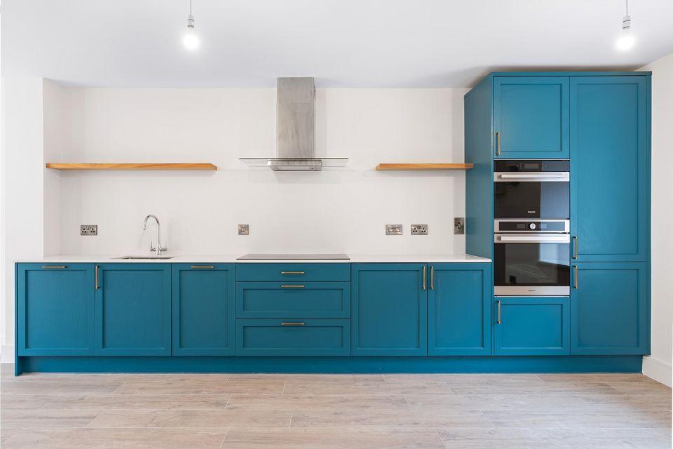 The kitchen design at No1 Kingsland Park Church Portobello, Dublin 8