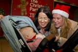 thumbnail: Clara and her baby Joe Hoare (6 months) from Dubai are greeted by Rosaleen Ngwa from Cork. Photo: Gareth Chaney/ Collins Photos