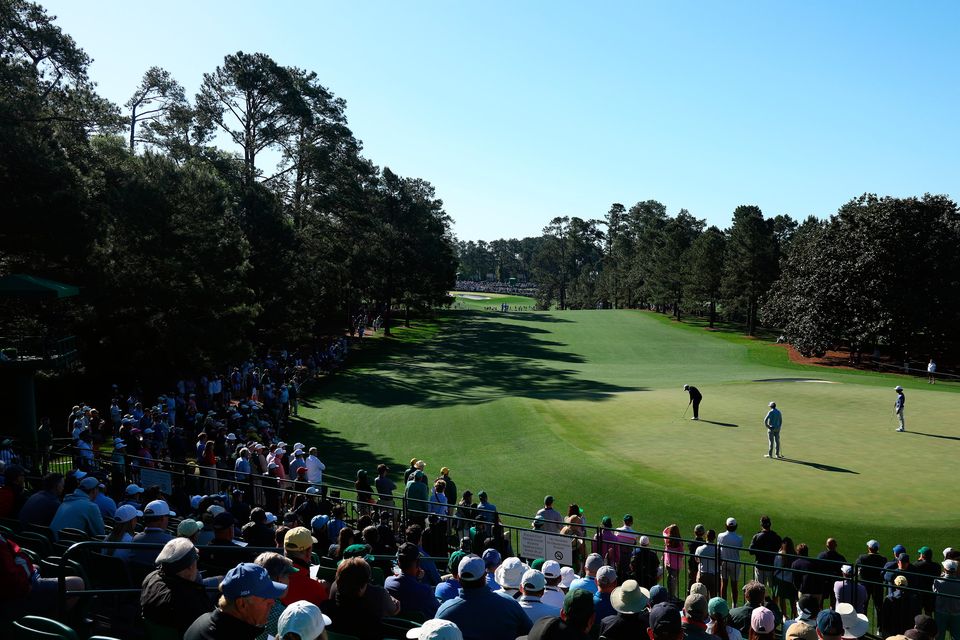 Shane Lowry putts on the first green during the second round of the 2024 Masters. The greens, natural beauty and phone-less nature of Augusta is magical, and all, including Lowry, must prepare for it. Photo: Andrew Redington/Getty Images