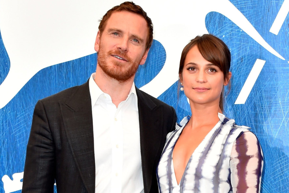 Alicia Vikander with her hubby Michael Fassbender leaving the