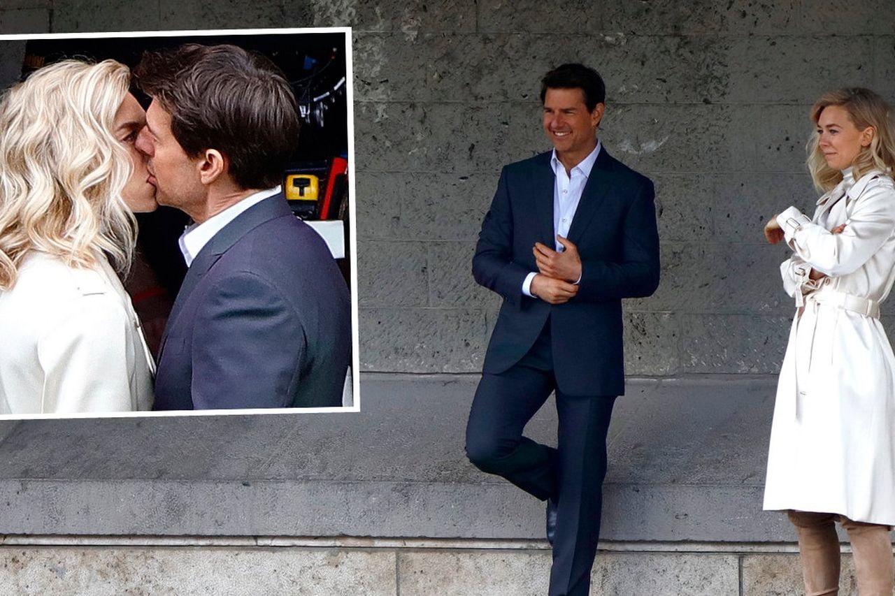 Sealed with a kiss: Tom Cruise embraces rumoured girlfriend Vanessa Kirby  in Paris on MI6 set 
