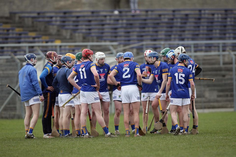 The Wicklow hurlers in their huddle before the game against Donegal.