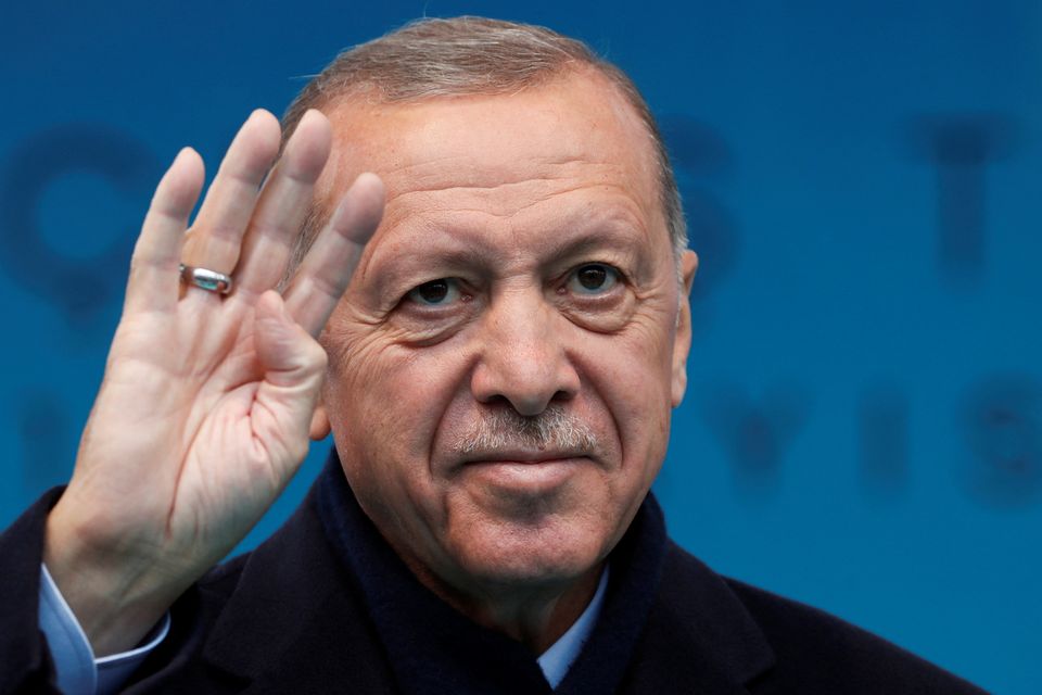 Turkish president Tayyip Erdogan faces a tough election challenge from his main rival Kemal Kilicdaroglu tomorrow. Photo: Murad Sezer/Reuters