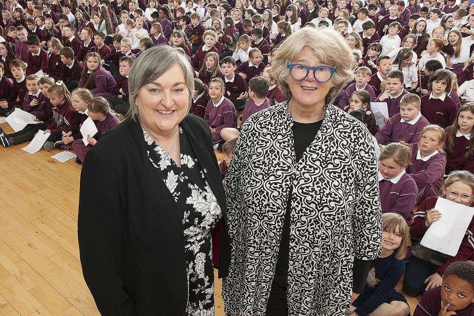 Aileen Kennedy (principal) and Veronica Crosbie (Chairperson, Places of Sanctuary Ireland).