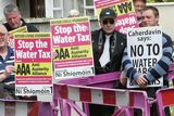 thumbnail: Anti-water metre protesters block Irish Water workers from installing meters on the Ennis Road, Limerick.