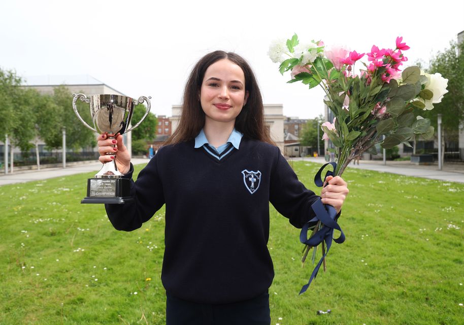 Aoibhín Collins, Colaiste Muire, Ennis, Co Clare, who won first place in the Leaving Cert Category at the Career Skills Competition by Careers Portal. Photo: Damien Eagers