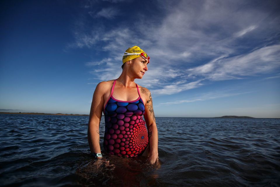 Long distance open water swimmer, Rachael Lee. Pic: Mark Condren