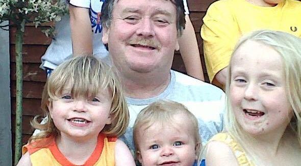 Seamus Farrell with his grandchildren