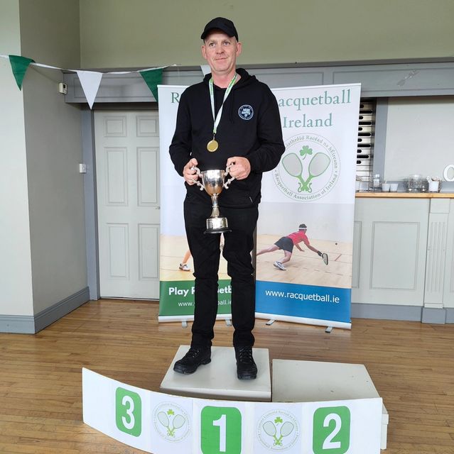 Arklow Racquetball Club's Michael Barnes clinched the 'B' title in Kilkenny. 