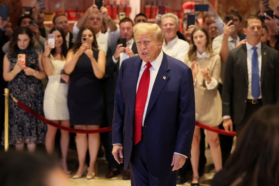 Donald Trump attends a press conference the day after a guilty verdict in his trial. Photo: Reuters