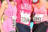 thumbnail: Pictured are (LtoR) Anne Hughes, Adrian Tiernan and Amanda McKeon with other thousands of men, women and children taking part in the 5th Great Pink Run.  Photography: Sasko Lazarov/ Photocall Ireland