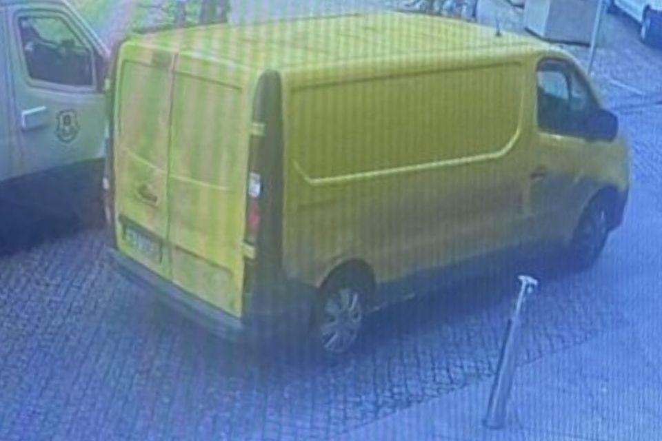 Pictured: Yellow Renault trafic van