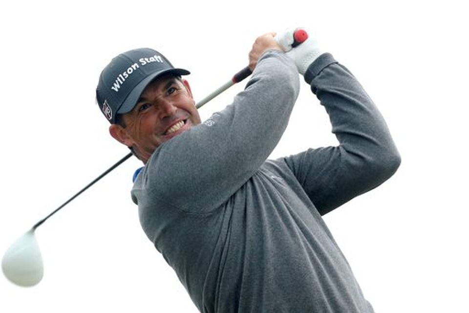 Ireland's Padraig Harrington tees off 6 during day five of The Open Championship 2015