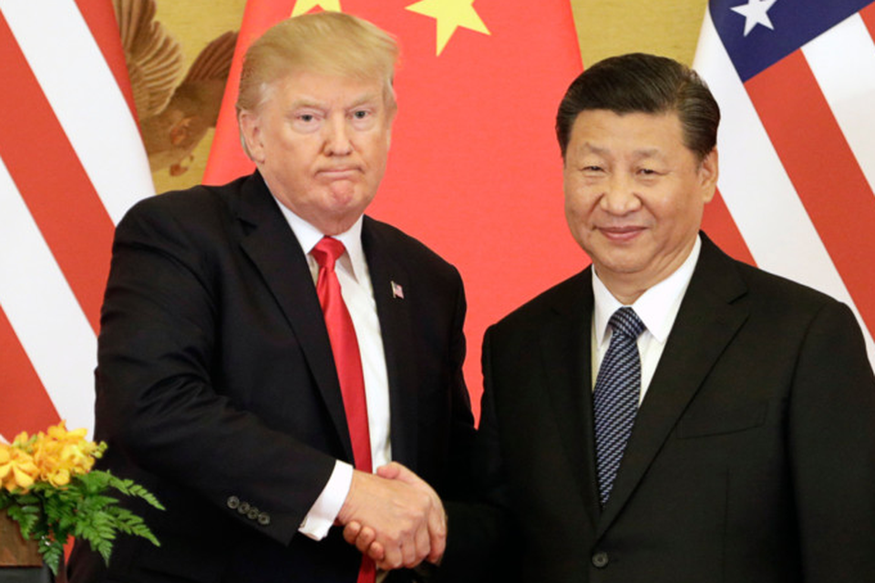 US President Donald Trump with Xi Jinping, China’s President. Many of Trump’s concerns over trade were shared by previous administrations   Photo: Bloomberg