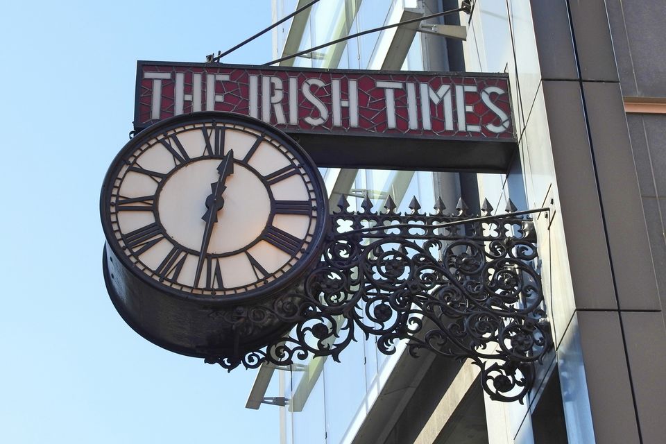 The Irish Times sign. Photo: Getty