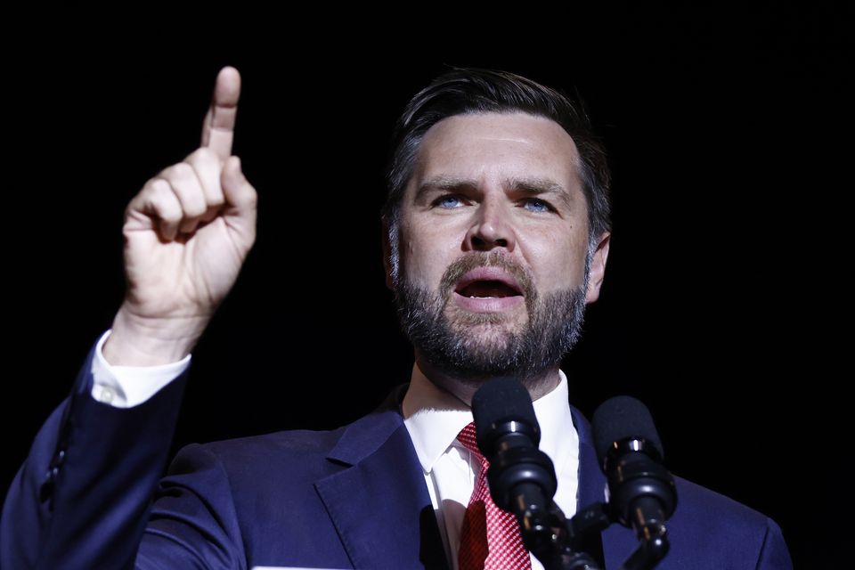 Republican vice presidential candidate JD Vance (Paul Vernon/AP)