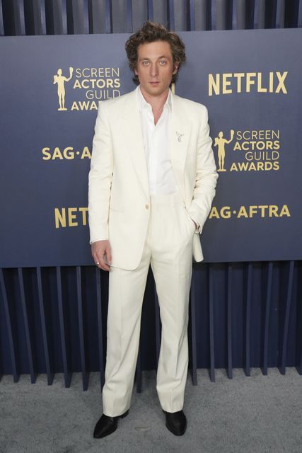 Jeremy Allen White arrives at the 30th annual Screen Actors Guild Awards (Jordan Strauss/Invision/AP/PA)