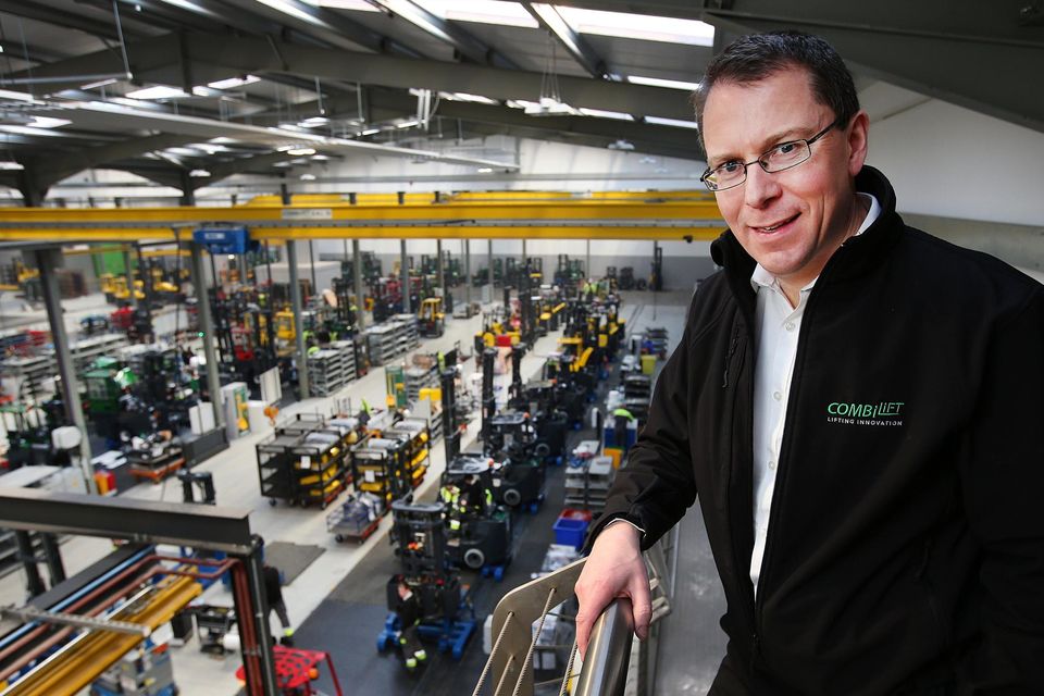 Martin McVicar at the Combilift plant in Monaghan. Photo: Steve Humphreys