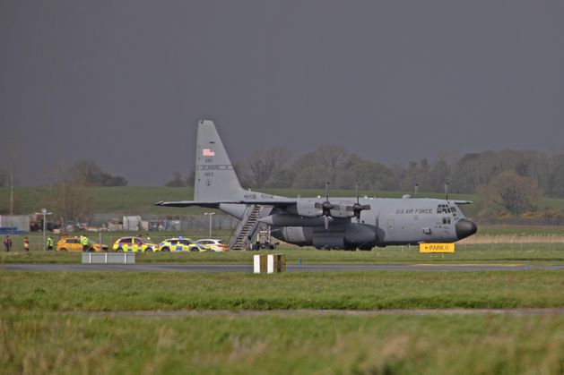 Man arrested at Shannon Airport and allegedly causing damage to US military aircraft