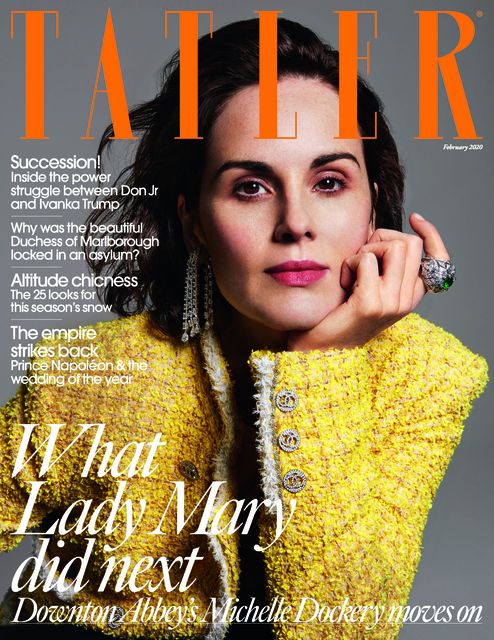 Downton Abbey star Michelle Dockery is featured on the cover of Tatler’s February issue (Jack Waterlot/Tatler/PA)