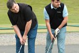 thumbnail: Actors Simon Delaney and Laurence Kinlan at The 13th Ronnie Whelan Golf Classic