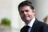 thumbnail: Minister Paschal Donohoe at the funeral mass of Larry and Martina Hayes (Photo: Steve Humphreys)