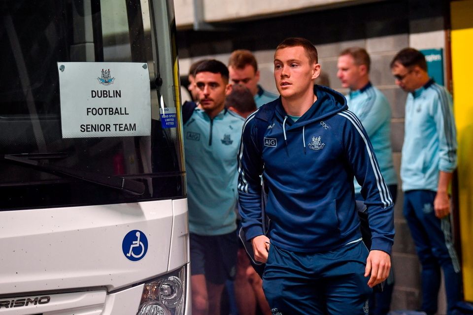 Con O'Callaghan of Dublin arrives for the Leinster final