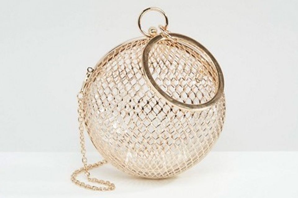 Asos cage sphere hot sale clutch bag