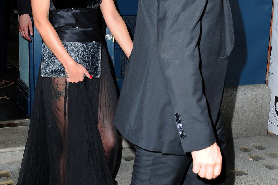 Cheryl Cole and Jean-Bernard Fernandez-Versini  leave a party at the Library in London. Picture: Ian West/PA Wire London.