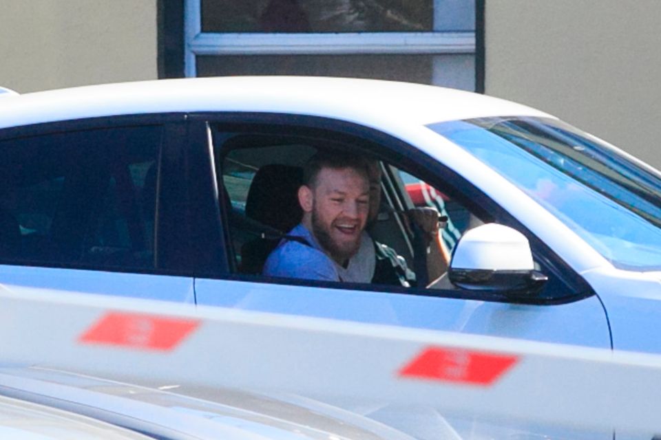 Conor McGregor at The Coombe hospital following the birth of his son. Picture: Gareth Chaney/Collins Photos