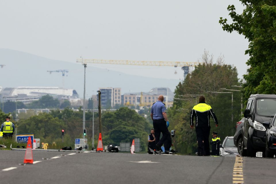 Gardaí and emergency services are currently at the scene on the R132 at Lanestown, Co Dublin (Pictures: Arthur Carron)