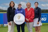 thumbnail: Irish American Partnership CEO Mary Sugrue, Leona Maguire, Mary Harrahill, Chairperson Board of Management at Dunsany National School, Suzie Cusack, Junior Golfer at Dromoland and student at Colaiste Mhuire in Ennis
