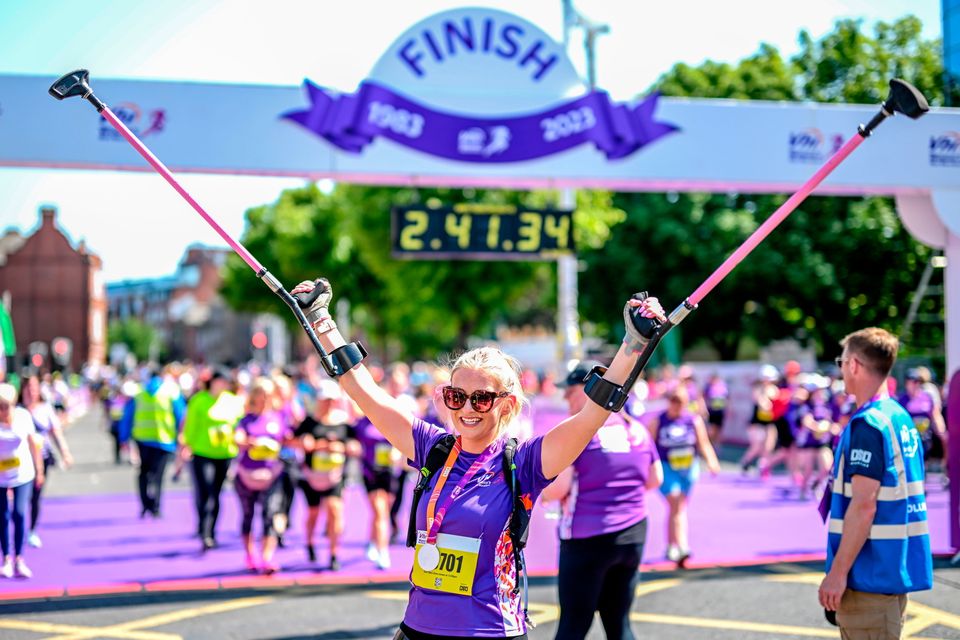 Nikki Bradley ran last year’s VHI Women’s Mini Marathon on her prosthetic limb, a feat she described as ‘incredibly rewarding’. Photo: Sam Barnes/Sportsfile