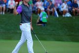 thumbnail: Rory McIlroy celebrates his birdie putt on the 17th hole during the final round of the 2014 PGA Championship at Valhalla Golf Club in Louisville, Kentucky.  Reuters