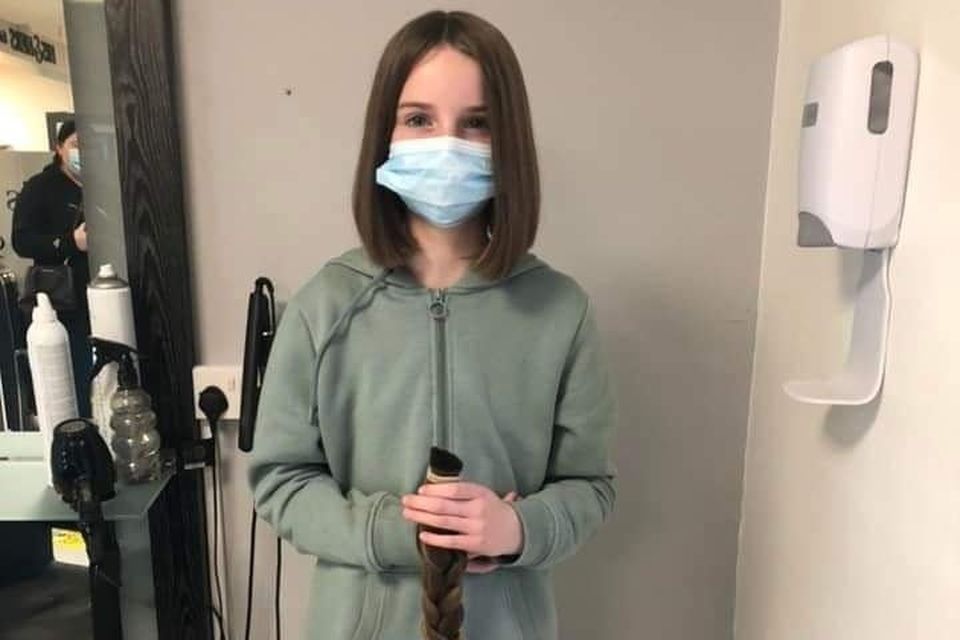 Kind Caoimhe (11) gets second charity chop for the Rapunzel Foundation | Independent.ie Kind Caoimhe (11) gets second charity... 
